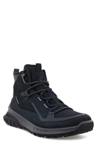 Ecco Ult-trn Waterproof Boot In Black/black/black