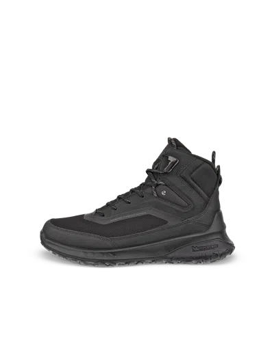 Ecco Ult-trn - Men's Nubuck Waterproof Sneaker Boot In Black