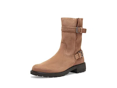Ecco Vienna Biker Buckle Women's Boots Camel Suede: Eu 37 (us Women's 6-6.5) M In Brown