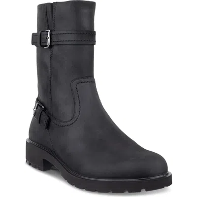 Ecco Vienna Leather Biker Boot In Black
