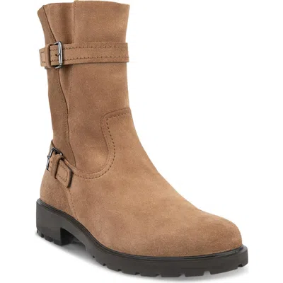 Ecco Vienna Leather Biker Boot In Camel
