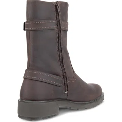 Ecco Vienna Leather Biker Boot In Marron