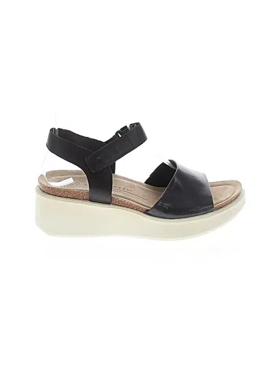 Pre-owned Ecco Wedges In Black