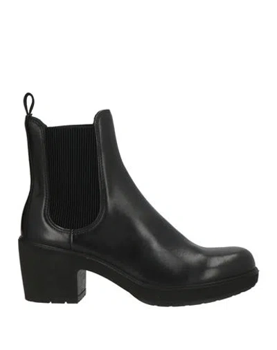 Ecco Woman Ankle Boots Black Size 5 Leather