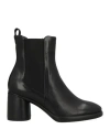 Ecco Woman Ankle Boots Black Size 8 Leather In Black