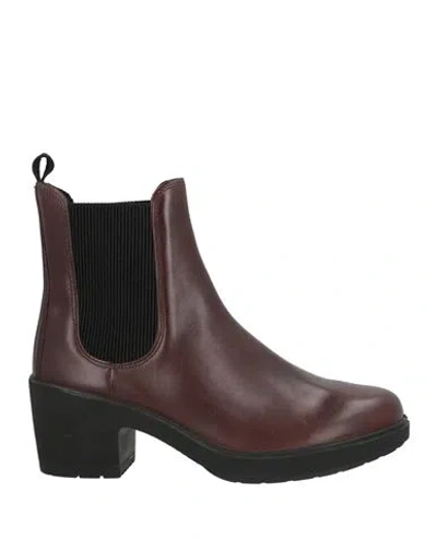 Ecco Woman Ankle Boots Chocolate Brown Size 8 Leather