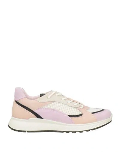 Ecco Woman Sneakers Lilac Size 5 Leather, Textile Fibers In Purple