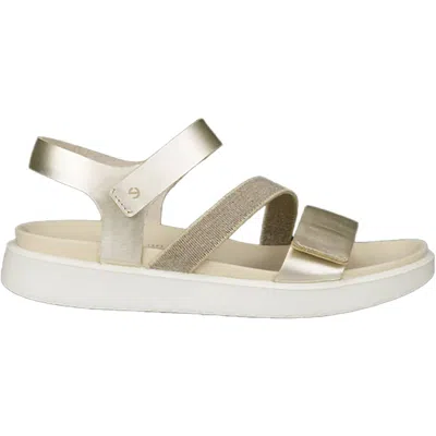 Ecco Women's  Flowt Sandals In Pure White Gold In Multi