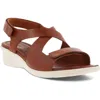Ecco Women's Felicia Cross Sandal In Cognac In Brown