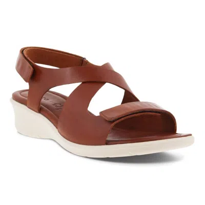 Ecco Women's Felicia Sandal In Cognac In Green