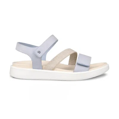 Ecco Women's Flowt Leather Sandal In Dusty Blue In Multi