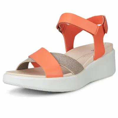 Ecco Women Flowt Sandal In Coral In Orange