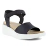 Ecco Women's Flowt Wedge Cork Sandal In Black In Black