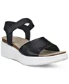 Ecco Flowt Wedge Sandal In Black In Black,black