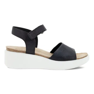 Ecco Women's Flowt Wedge Cork Sandals In Black