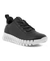 Ecco Gruuv Leather Sneakers In Black