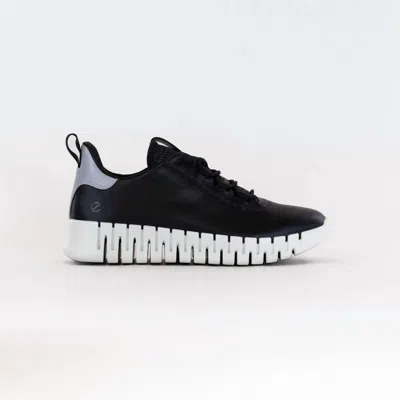 ECCO WOMEN'S GRUUV SNEAKER IN BLACK/LIGHT GRAY
