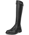 Ecco Metrople Amsterdam Womens Zipper Leather Knee-high Boots In Black