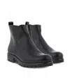 Ecco Modtray W 490063-01001 Boots Womens Black Leather Side Zip Ankle Zogg2 In Black