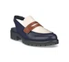 Shop Ecco Women's Modtray Slingback Loafers In Night Sky,limestone,mink