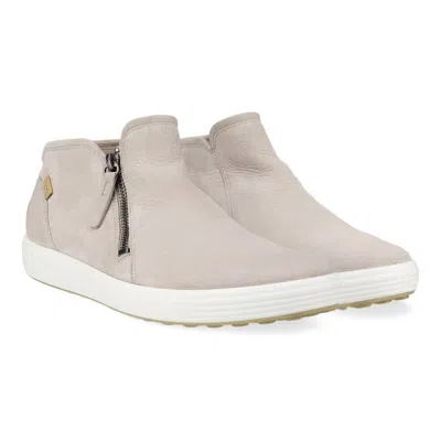 Ecco Women's Side Zip Boots In Grey Rose Nubuck