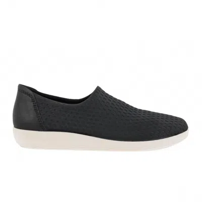 Ecco Women's Soft 2.0 Slip On Shoes In Black/black