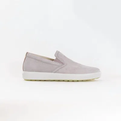 Ecco Women's Soft 7 Casual Slip On Shoes In Grey Rose/powder In Purple