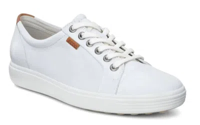 Ecco Women's Soft 7 Leather Sneaker In White