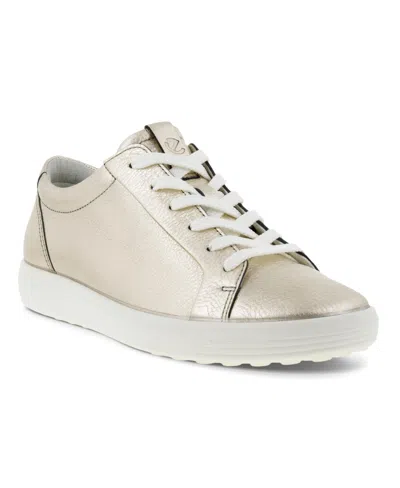 Ecco Women's Soft 7 Mono 2.0 Sneakers In Pure White Gold