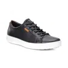 Ecco Lace-up Leather Sneakers In Black