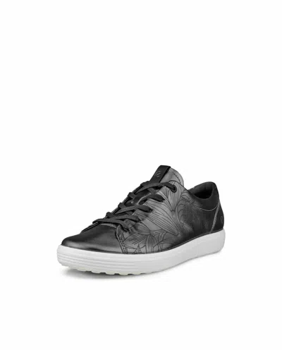 Ecco Women's Soft 7 Sneaker In Heavy Silver In Black