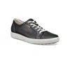 Ecco Soft 7 Sneaker In Silver Metallic Suede
