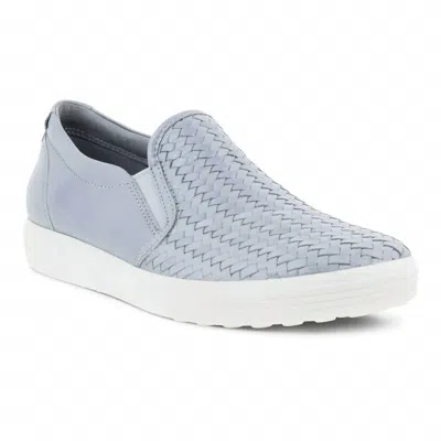 Ecco Women's Soft 7 Woven Slip-on Shoes In Silver Grey