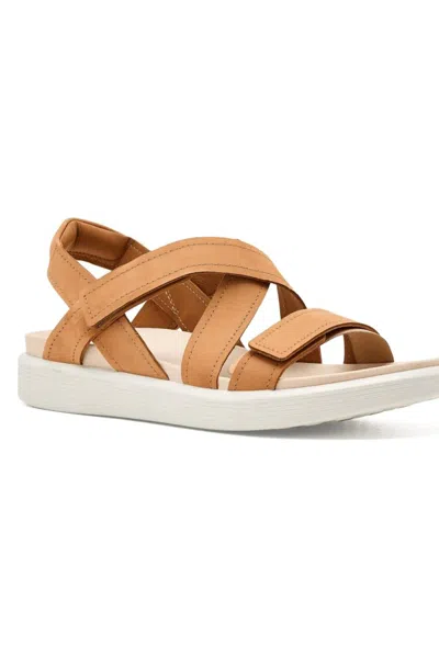 Ecco Women's Soft Sandal In Lion In Brown