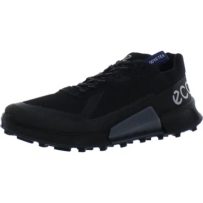 Ecco Womens Lace-up Manmade Running Shoes In Black