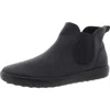 Ecco Womens Laceless Leather Ankle Boots In Black