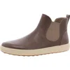 Ecco Womens Laceless Leather Ankle Boots In Brown