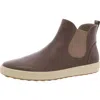 Ecco Womens Laceless Leather Ankle Boots In Grey