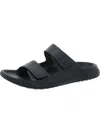 ECCO WOMENS LEATHER SLIDE SANDALS