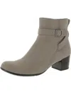 ECCO WOMENS LEATHER TEXTURED ANKLE BOOTS