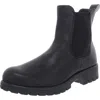 Ecco Modtray Womens Leather Lugged Sole Chelsea Boots In Black