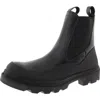 Ecco Grainer Womens Lugged Sole Leather Ankle Boots In Black