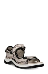 Ecco Yucatan Patchwork Sandal In Gravel Multi