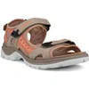 Ecco Women's Yucatan Sandals In Nude/coral
