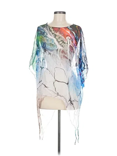 Pre-owned Eccoci Kimono In Blue