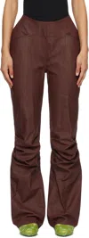 Ecco.kollektive Burgundy Kiko Kostadinov Edition Eero Leather Pants In 91391 Burgundy/rhodo