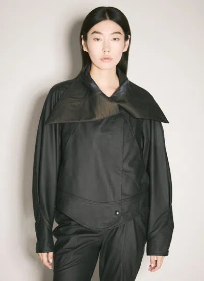 Ecco.kollektive X Kiko Kostadinov Leather Eero Jacket In Black