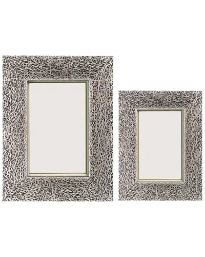 Eccolo Birds Nest Set Of 2 Frames In Silver