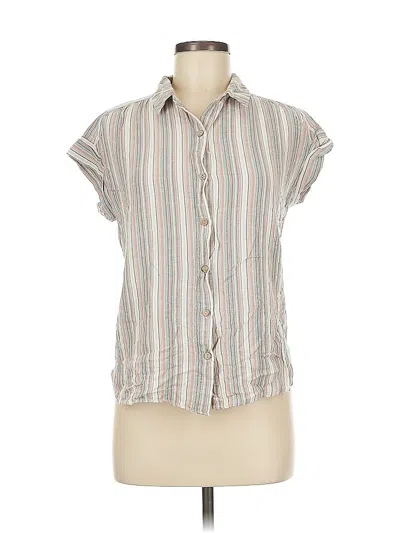 Pre-owned Eccolo Short Sleeve Blouse In White