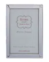 Eccolo Sterling Silver Diamond Corner 4x6 Frame In Gray